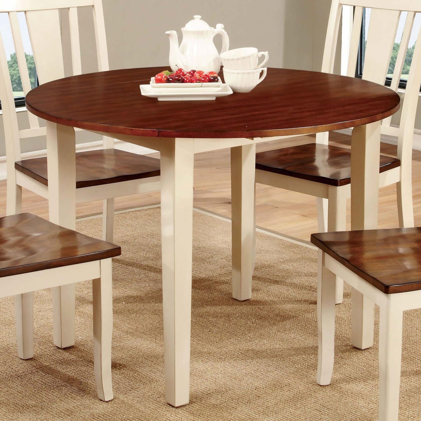  Furniture of America Round Dover II Dining Table CM3326WC-RT IMAGE 1