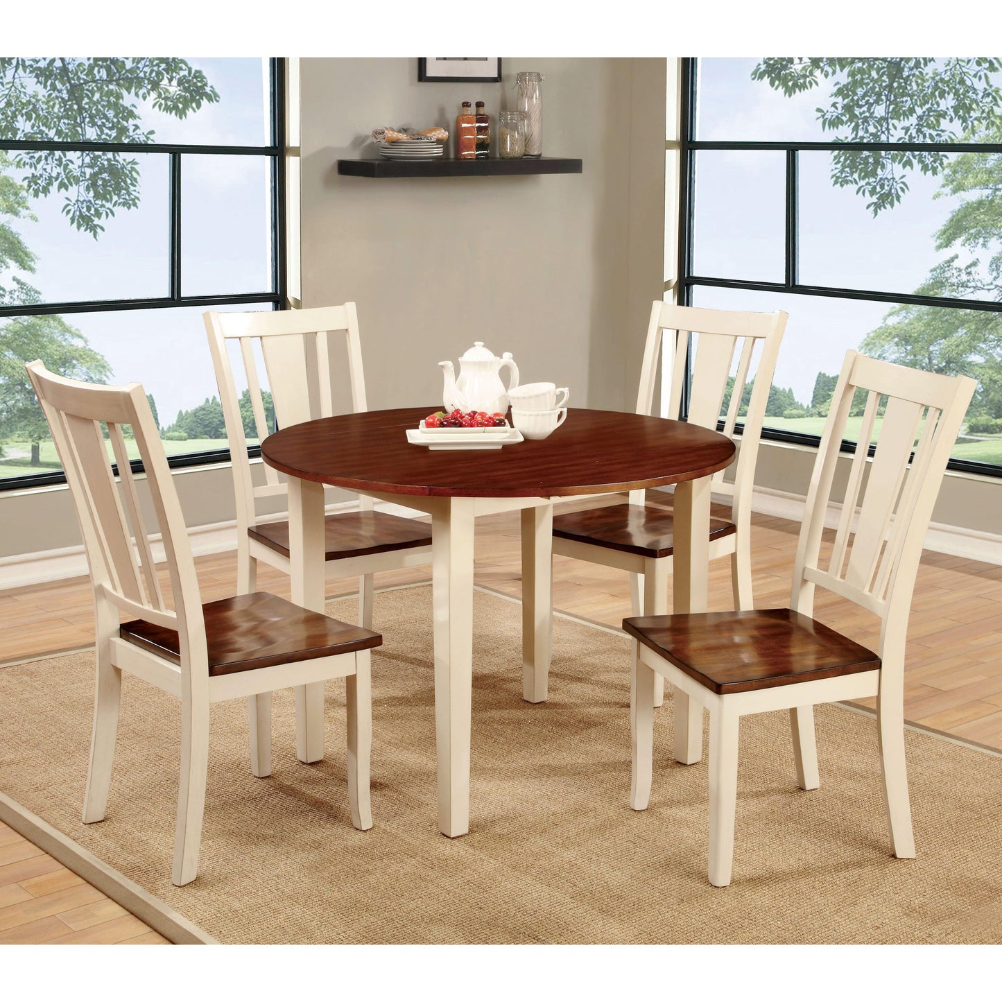  Furniture of America Round Dover II Dining Table CM3326WC-RT IMAGE 6