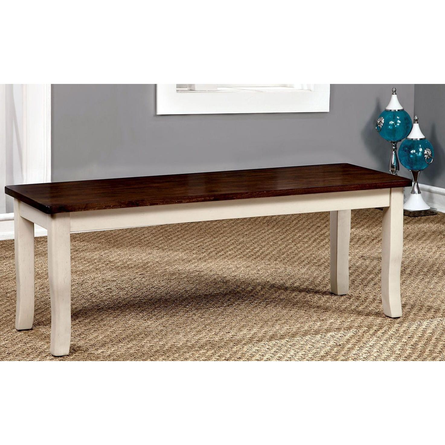  Furniture of America Dover Bench CM3326WC-BN IMAGE 2
