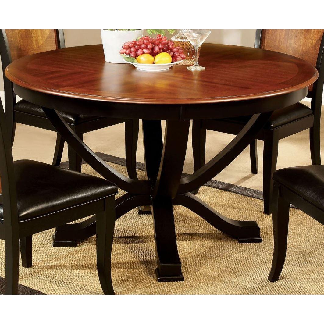 Furniture of America Round Salida I Dining Table with Pedestal Base CM3034RT IMAGE 2