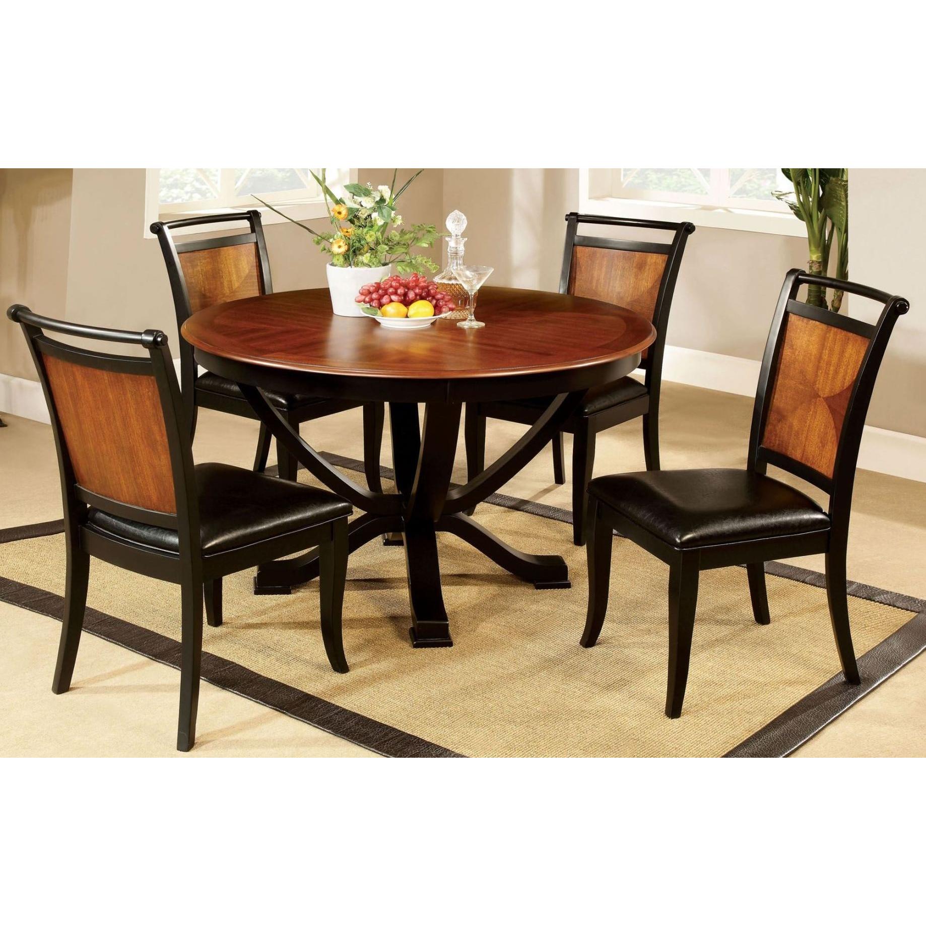  Furniture of America Round Salida I Dining Table with Pedestal Base CM3034RT IMAGE 4