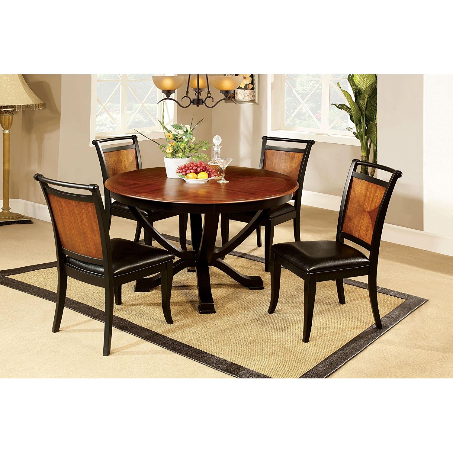  Furniture of America Round Salida I Dining Table with Pedestal Base CM3034RT IMAGE 5