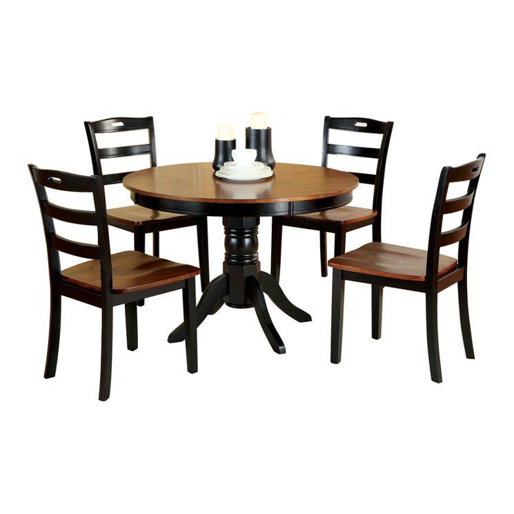  Furniture of America Round Johnstown Dining Table with Pedestal Base CM3027RT IMAGE 3