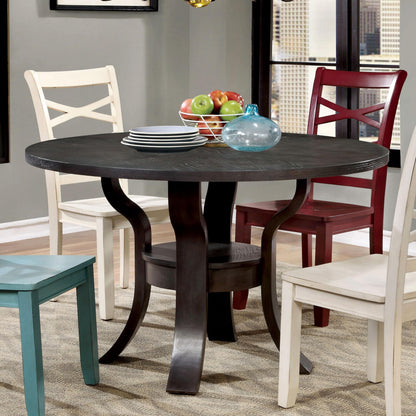 Furniture of America Round Gisela Dining Table with Pedestal Base CM3518RT IMAGE 2