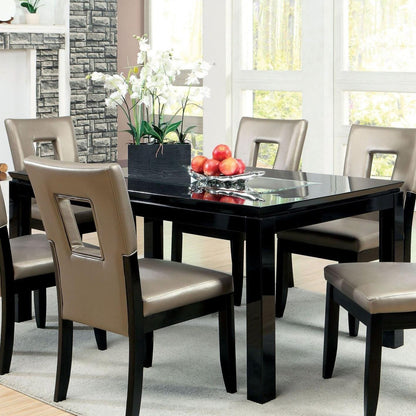  Furniture of America Evant I Dining Table with Mirror Top CM3320T IMAGE 1