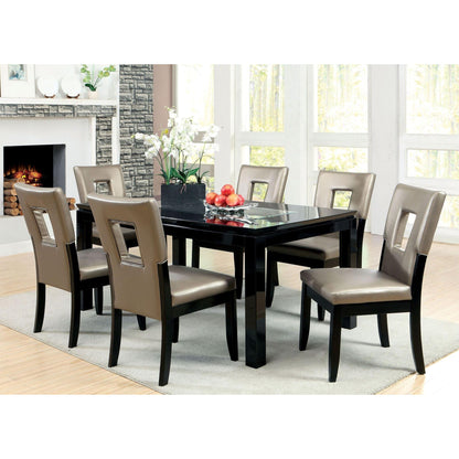  Furniture of America Evant I Dining Table with Mirror Top CM3320T IMAGE 5