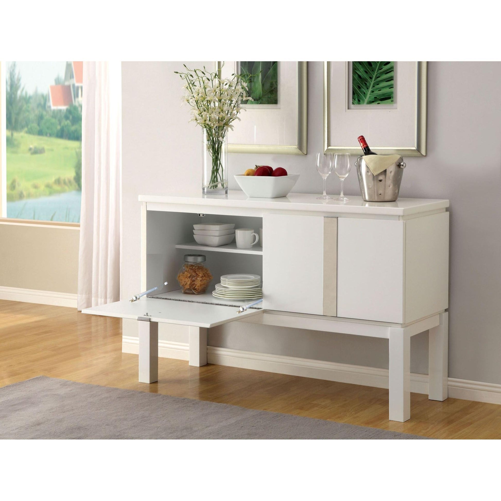 Furniture of America Lamia I Server CM3176WH-SV IMAGE 3