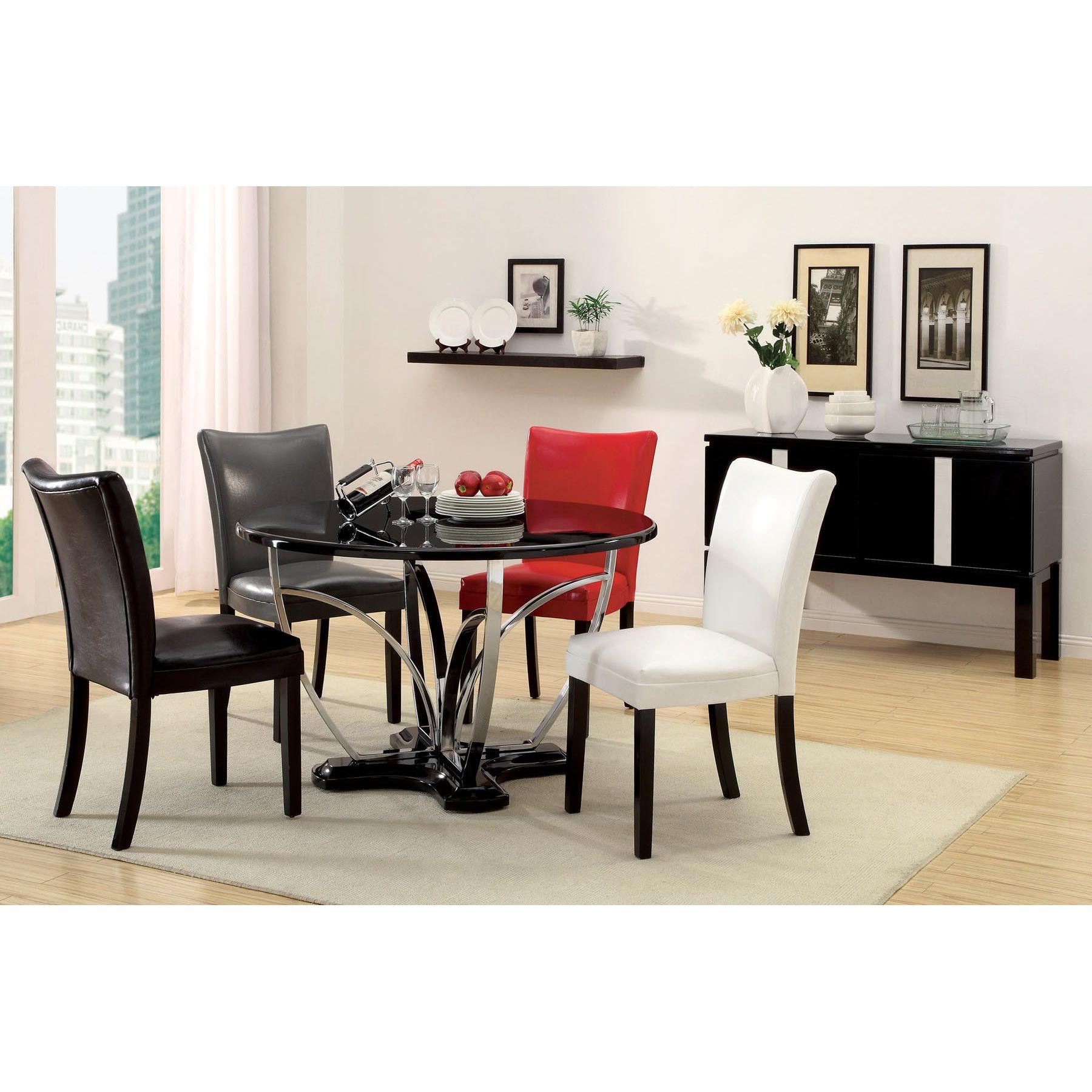  Furniture of America Round Belliz Dining Table with Pedestal Base CM3177BK-T IMAGE 5