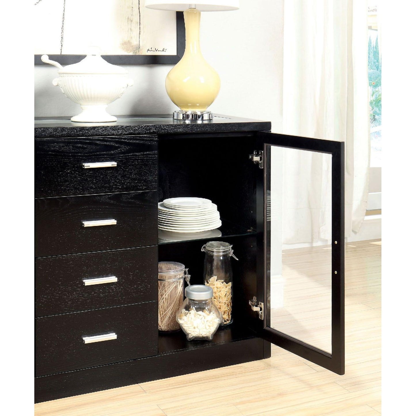  Furniture of America Luminar Server CM3559SV IMAGE 4