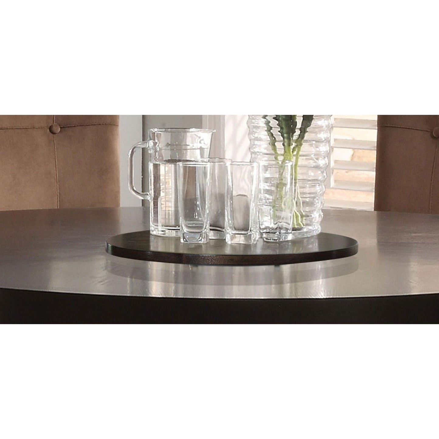  Furniture of America Round Havana Dining Table with Pedestal Base CM3849T-TABLE IMAGE 3