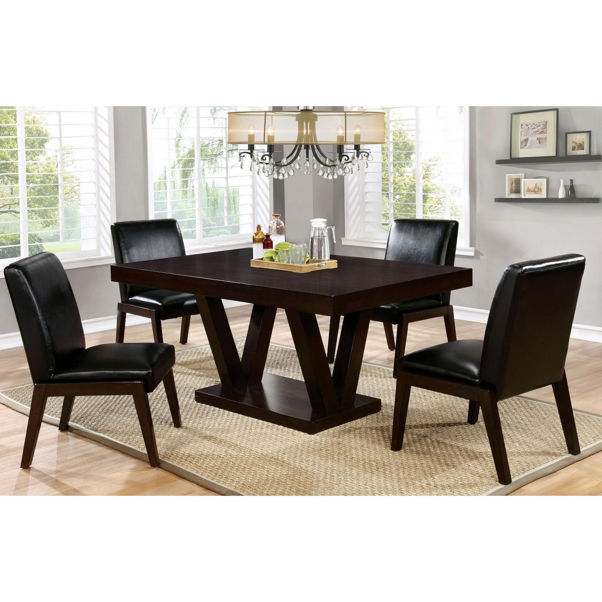  Furniture of America Belinda I Dining Table with Pedestal Base CM3357T IMAGE 5