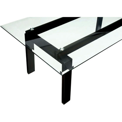  Furniture of America Phyllis Dining Table with Glass Top CM3462T-TABLE IMAGE 3