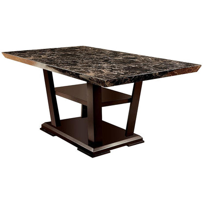  Furniture of America Clayton I Dining Table with Marble Top & Pedestal Base CM3933T-TABLE IMAGE 1