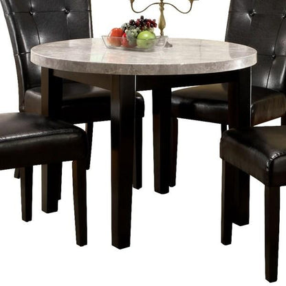  Furniture of America Round Marion I Dining Table with Marble Top CM3866RT-40 IMAGE 1