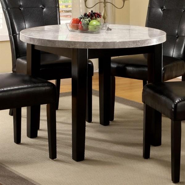  Furniture of America Round Marion I Dining Table with Marble Top CM3866RT-40 IMAGE 2