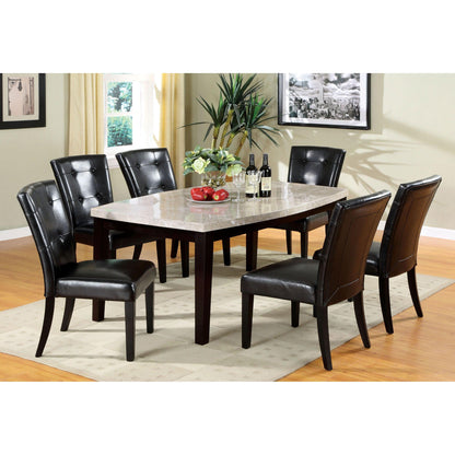  Furniture of America Oval Marion I Dining Table with Marble Top CM3866T IMAGE 3