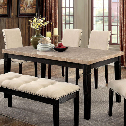  Furniture of America Dodson I Dining Table with Faux Marble Top CM3466T IMAGE 1