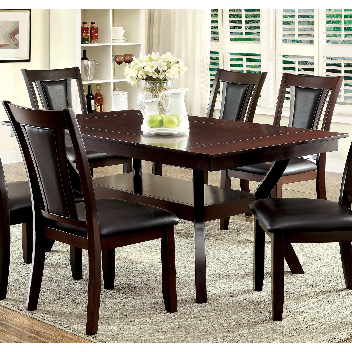  Furniture of America Brent Dining Table CM3984W-T IMAGE 2