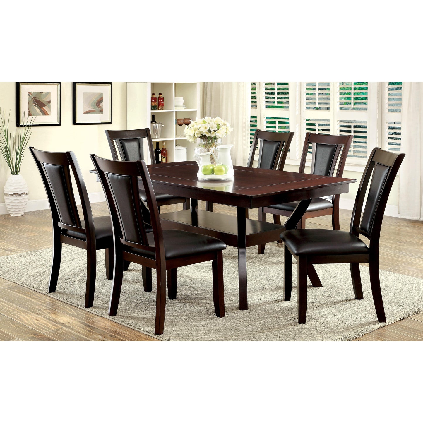  Furniture of America Brent Dining Table CM3984W-T IMAGE 5