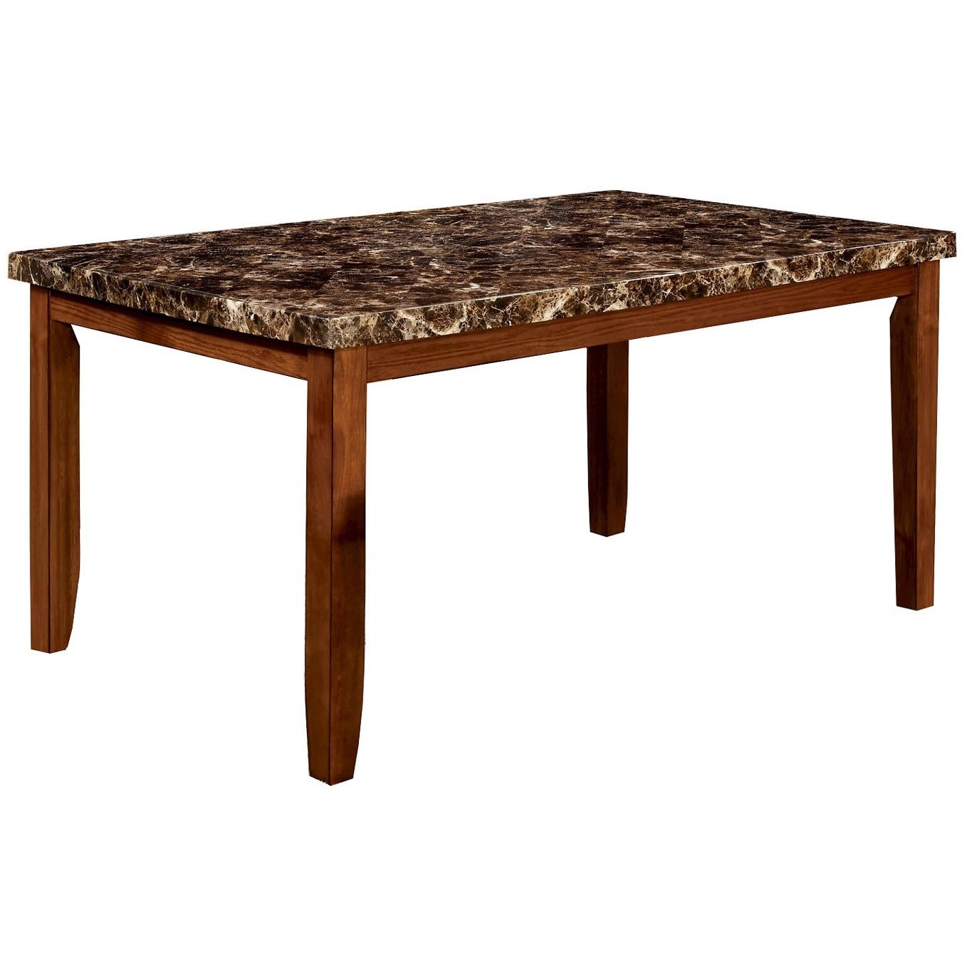  Furniture of America Elmore Dining Table with Faux Marble Top CM3328T IMAGE 1