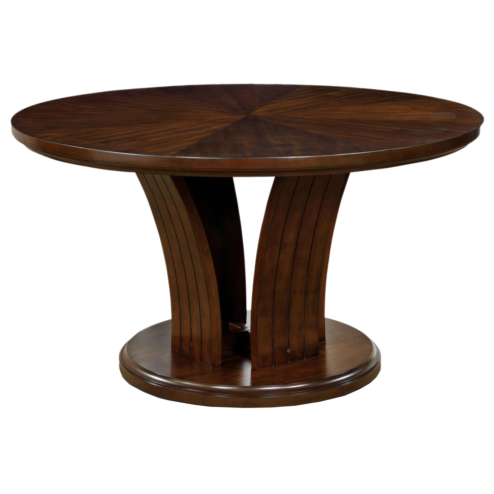  Furniture of America Round Montreal I Dining Table with Pedestal Base CM3711RT-TABLE IMAGE 1
