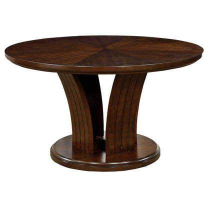  Furniture of America Round Montreal I Dining Table with Pedestal Base CM3711RT-TABLE IMAGE 1