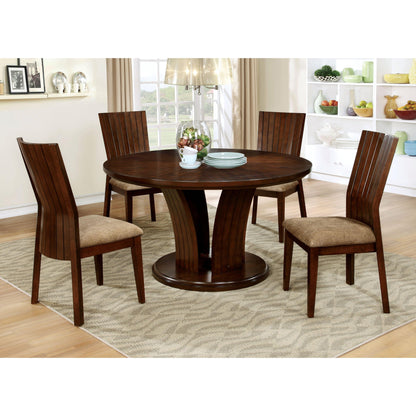  Furniture of America Round Montreal I Dining Table with Pedestal Base CM3711RT-TABLE IMAGE 3