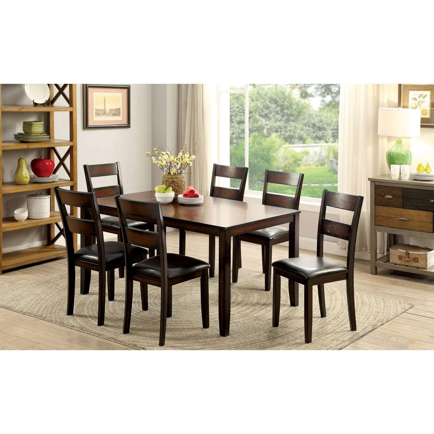  Furniture of America Norah I 7 pc Dinette CM3351T-7PK IMAGE 1
