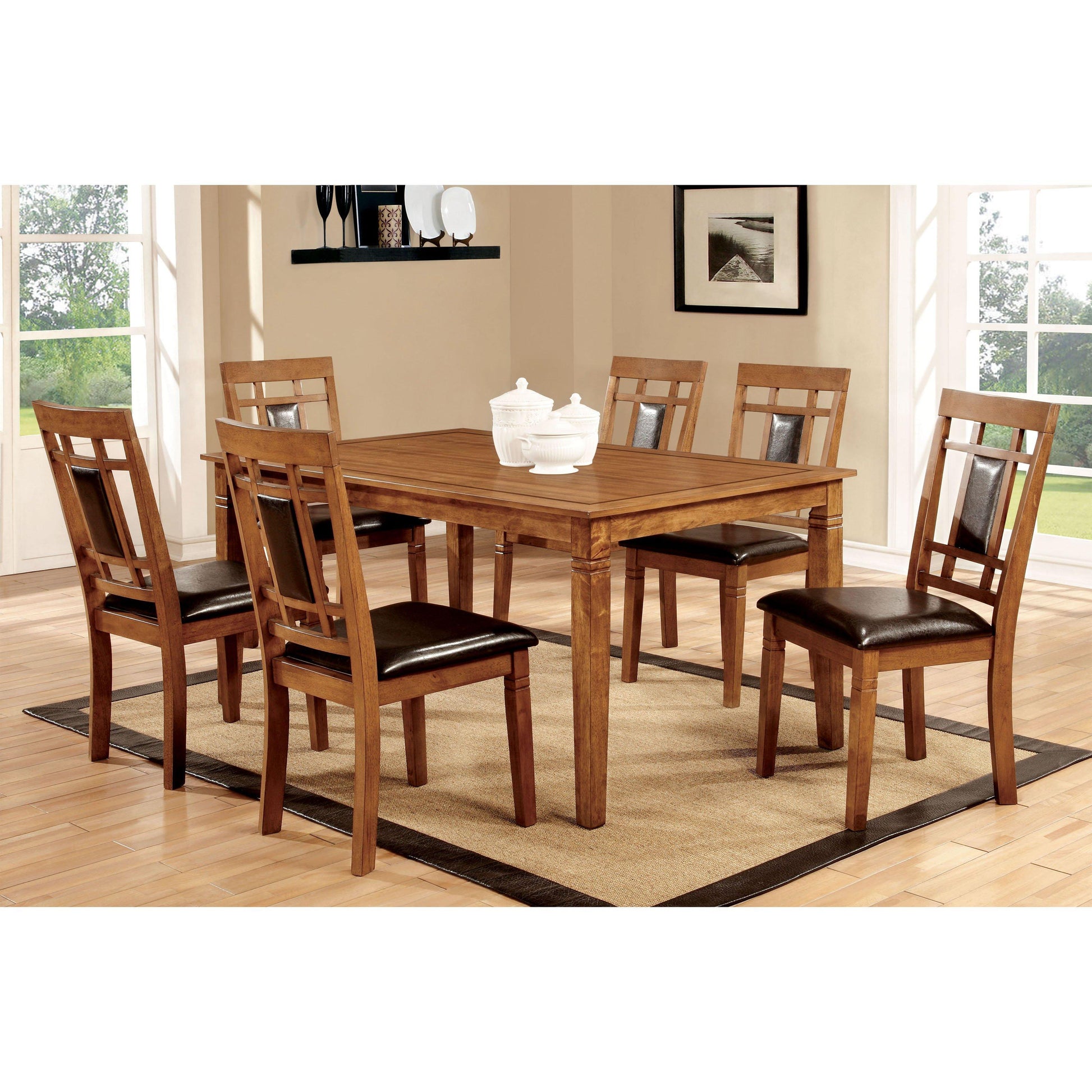  Furniture of America Freeman I 7 pc Dinette CM3502T-7PK IMAGE 1