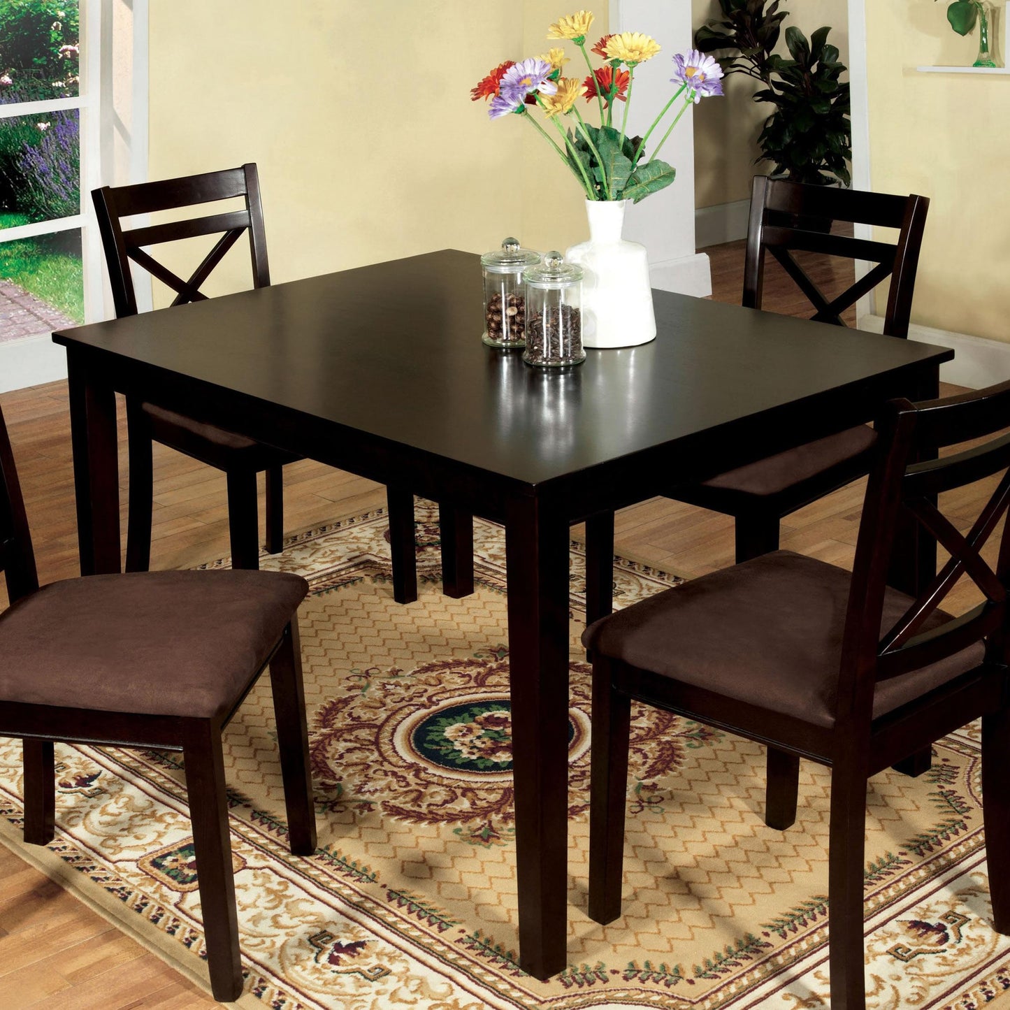  Furniture of America Weston I 7 pc Dinette CM3400T-5PK IMAGE 2
