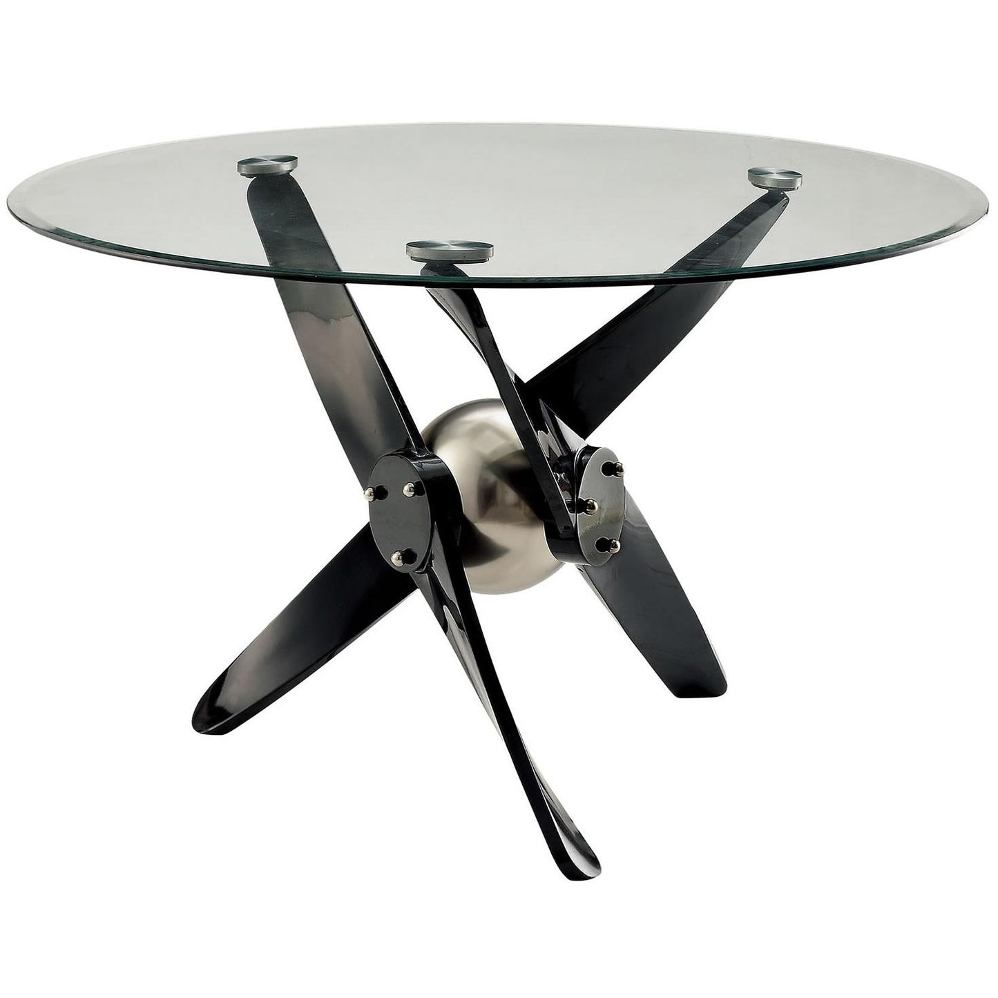  Furniture of America Aero Dining Table with Glass Top CM3169T-TABLE IMAGE 1