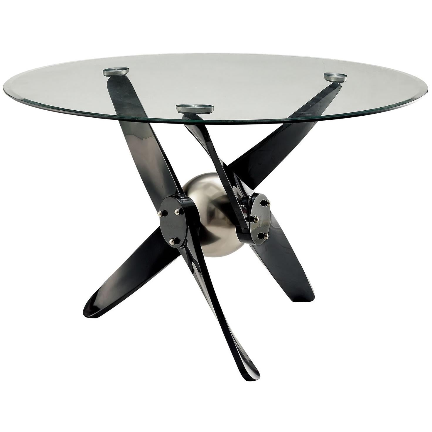  Furniture of America Aero Dining Table with Glass Top CM3169T-TABLE IMAGE 1