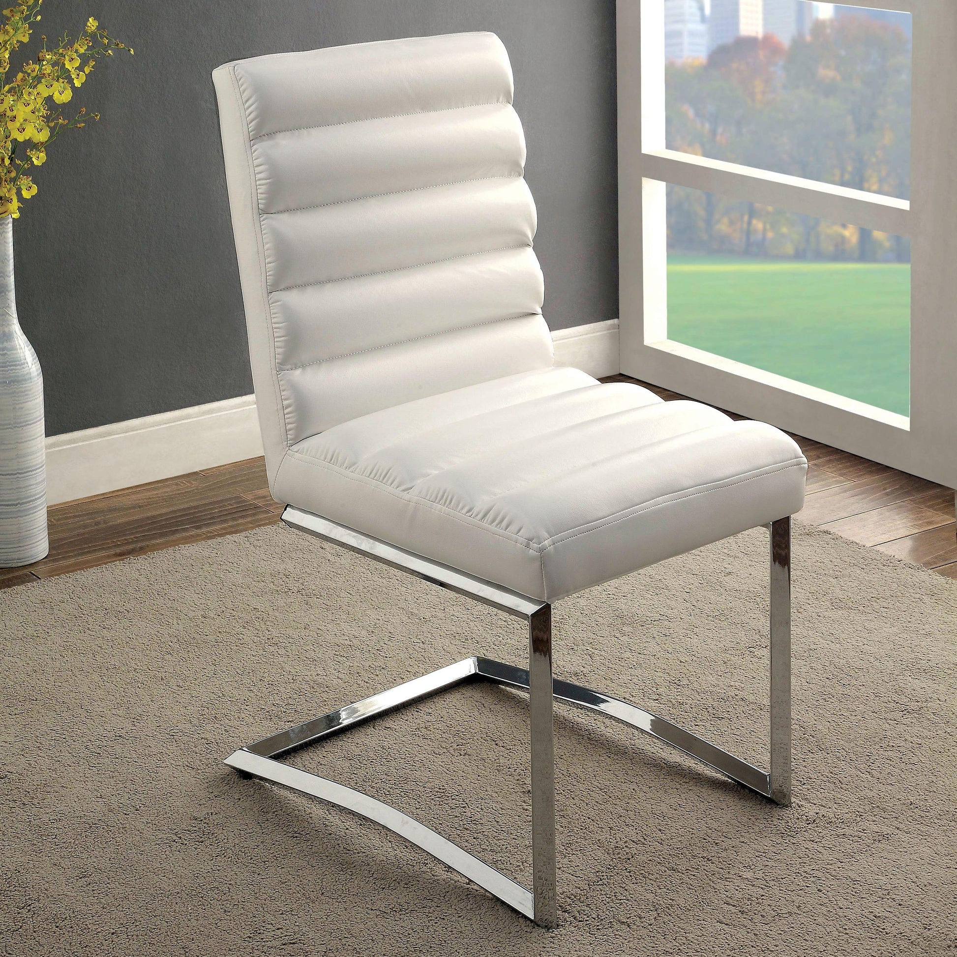  Furniture of America Livada I Dining Chair CM3170WH-SC-2PK IMAGE 1