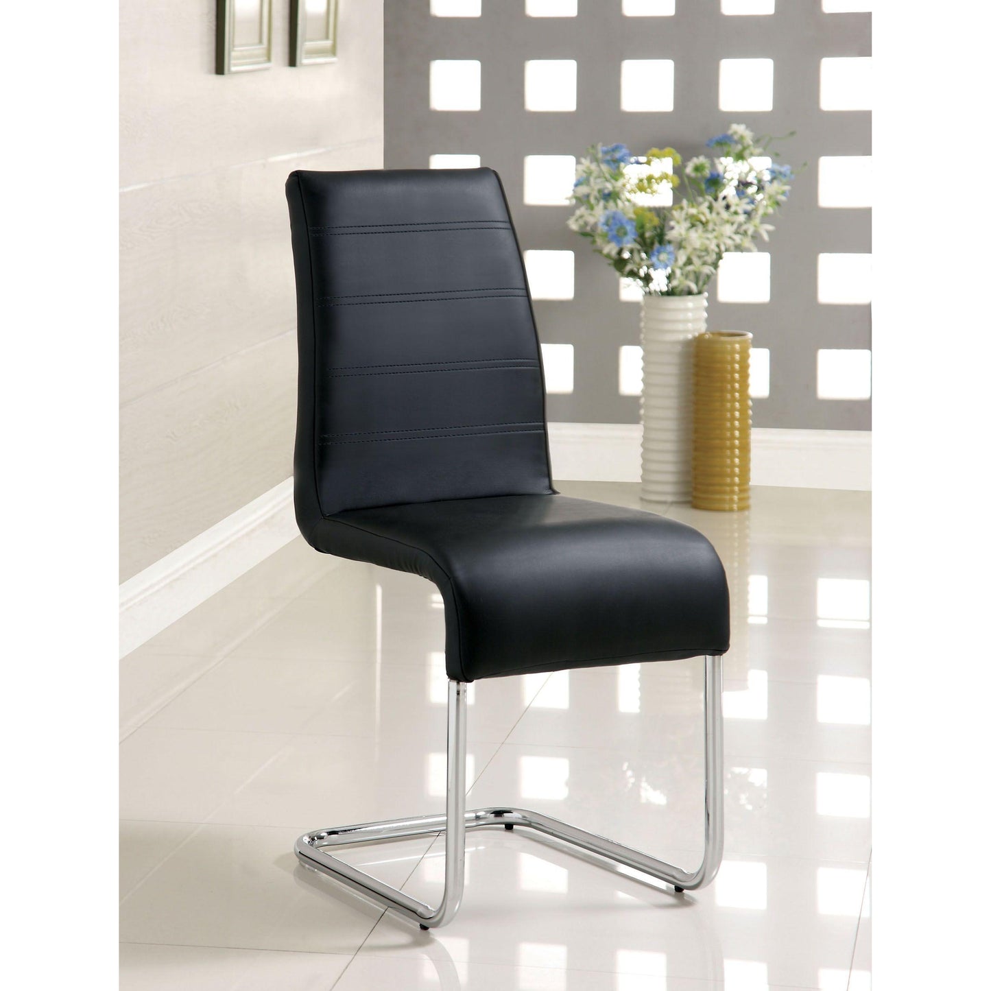  Furniture of America Mauna CM8371BK-SC-2PK Side Chair IMAGE 2