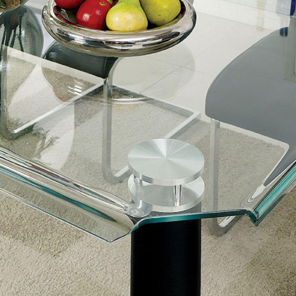  Furniture of America Walkerville I Dining Table with Glass Top CM3361BK-T-TABLE IMAGE 2