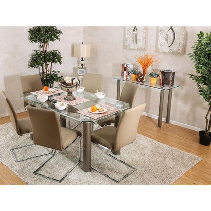  Furniture of America Walkerville I Dining Table with Glass Top CM3361T-TABLE IMAGE 4