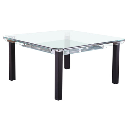  Furniture of America Square Batesland I Dining Table with Glass Top CM3363T-TABLE IMAGE 1