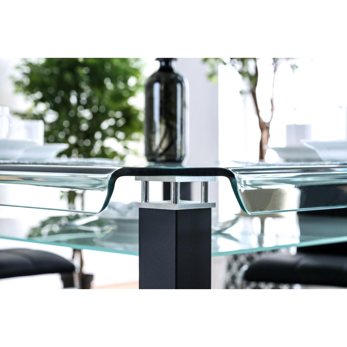  Furniture of America Square Batesland I Dining Table with Glass Top CM3363T-TABLE IMAGE 3