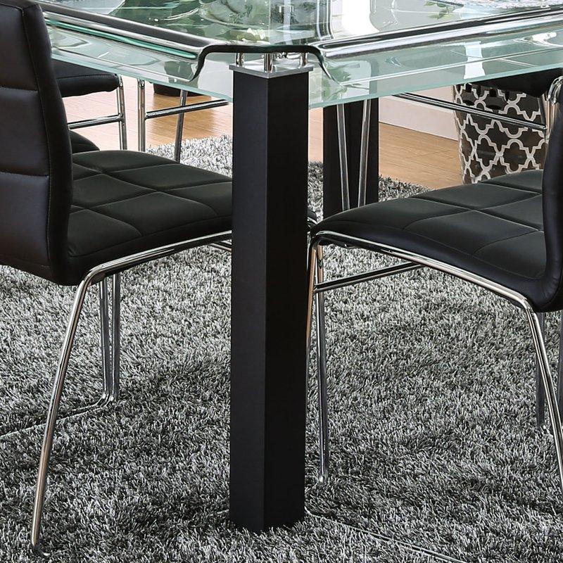  Furniture of America Square Batesland I Dining Table with Glass Top CM3363T-TABLE IMAGE 5