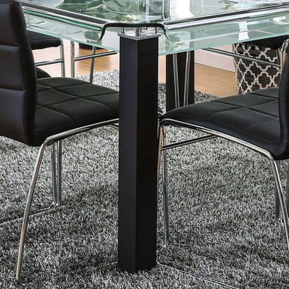  Furniture of America Square Batesland I Dining Table with Glass Top CM3363T-TABLE IMAGE 5