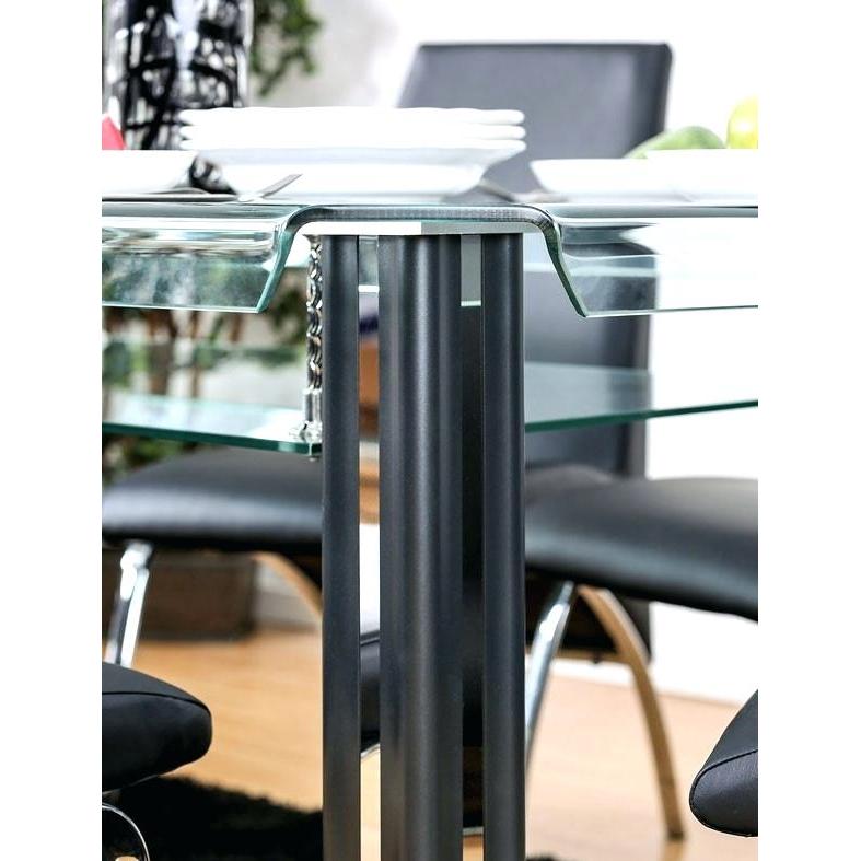  Furniture of America Square Berthold Dining Table with Glass Top CM3364BK-T-TABLE IMAGE 3