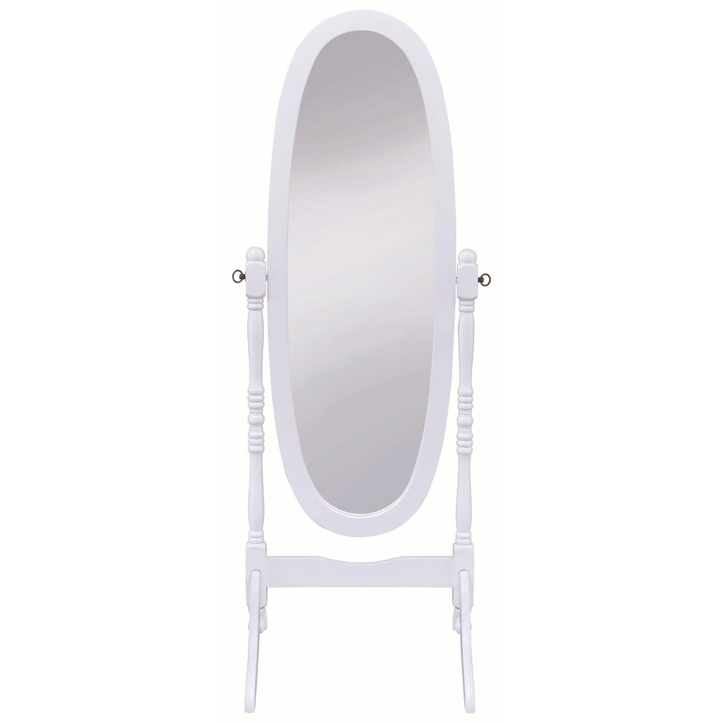 Coaster Furniture Foyet 950802 Wood Adjustable Full Length Cheval Mirror - White IMAGE 2