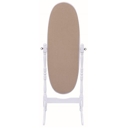 Coaster Furniture Foyet 950802 Wood Adjustable Full Length Cheval Mirror - White IMAGE 4