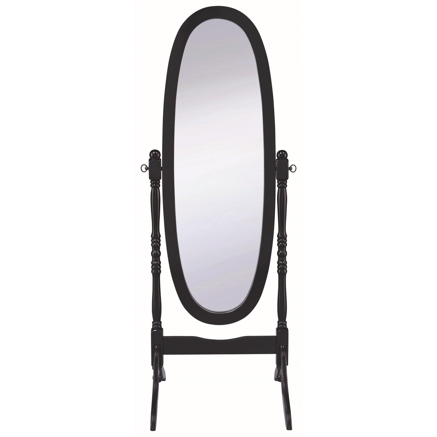 Coaster Furniture Foyet 950803 Wood Adjustable Full Length Cheval Mirror - Black IMAGE 2