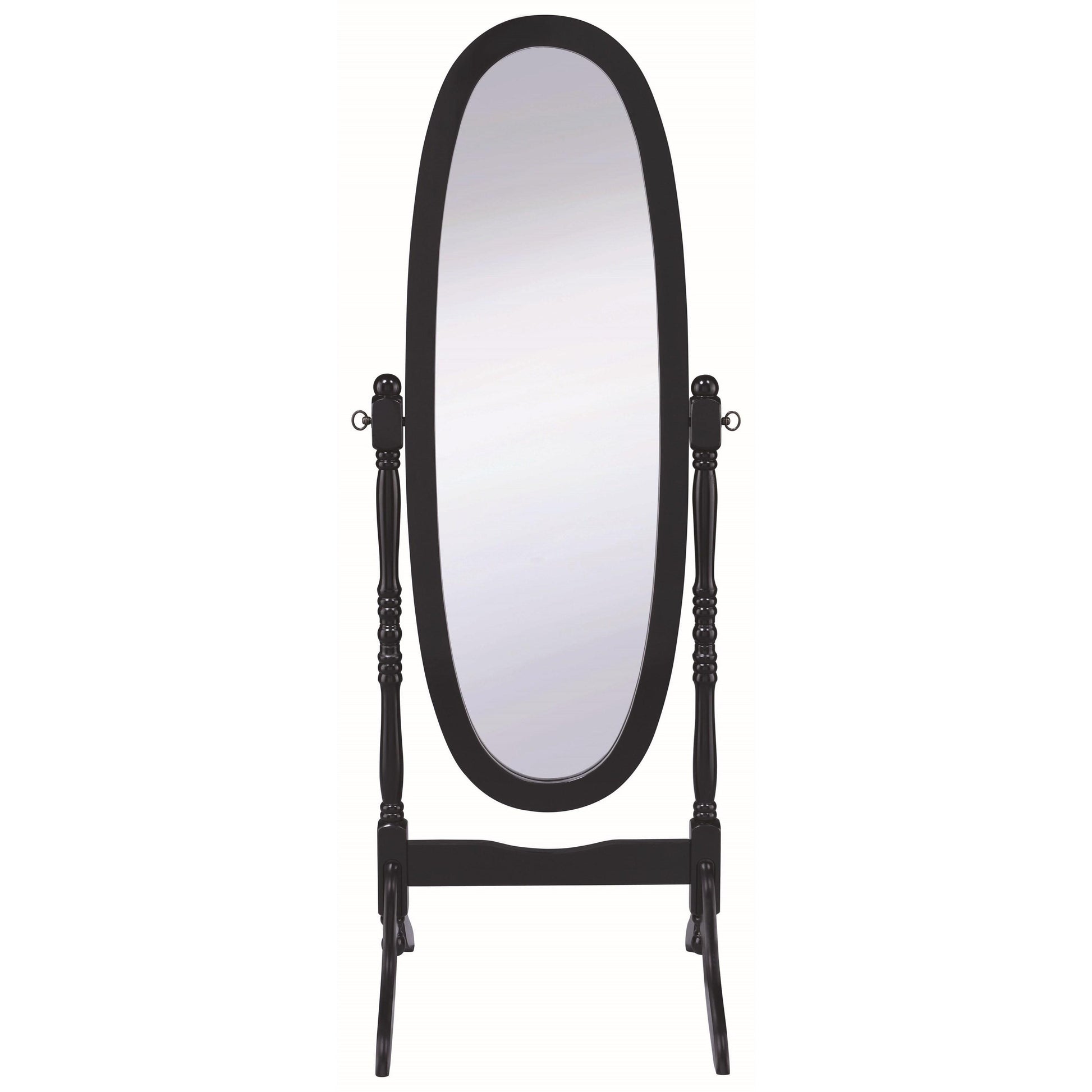 Coaster Furniture Foyet 950803 Wood Adjustable Full Length Cheval Mirror - Black IMAGE 2