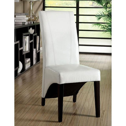  Furniture of America Round Mauna Dining Table with Glass Top and Pedestal Base CM8371BK-T-TABLE IMAGE 7