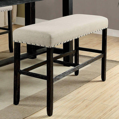  Furniture of America Sania II Pub Height Bench CM3324BK-BBN IMAGE 3