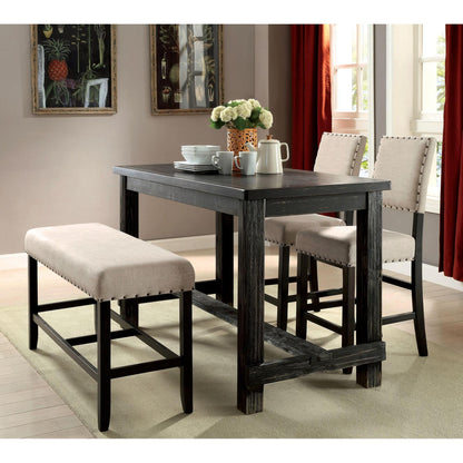 Furniture of America Sania CM3324BK-PBN Counter Height Bench IMAGE 4