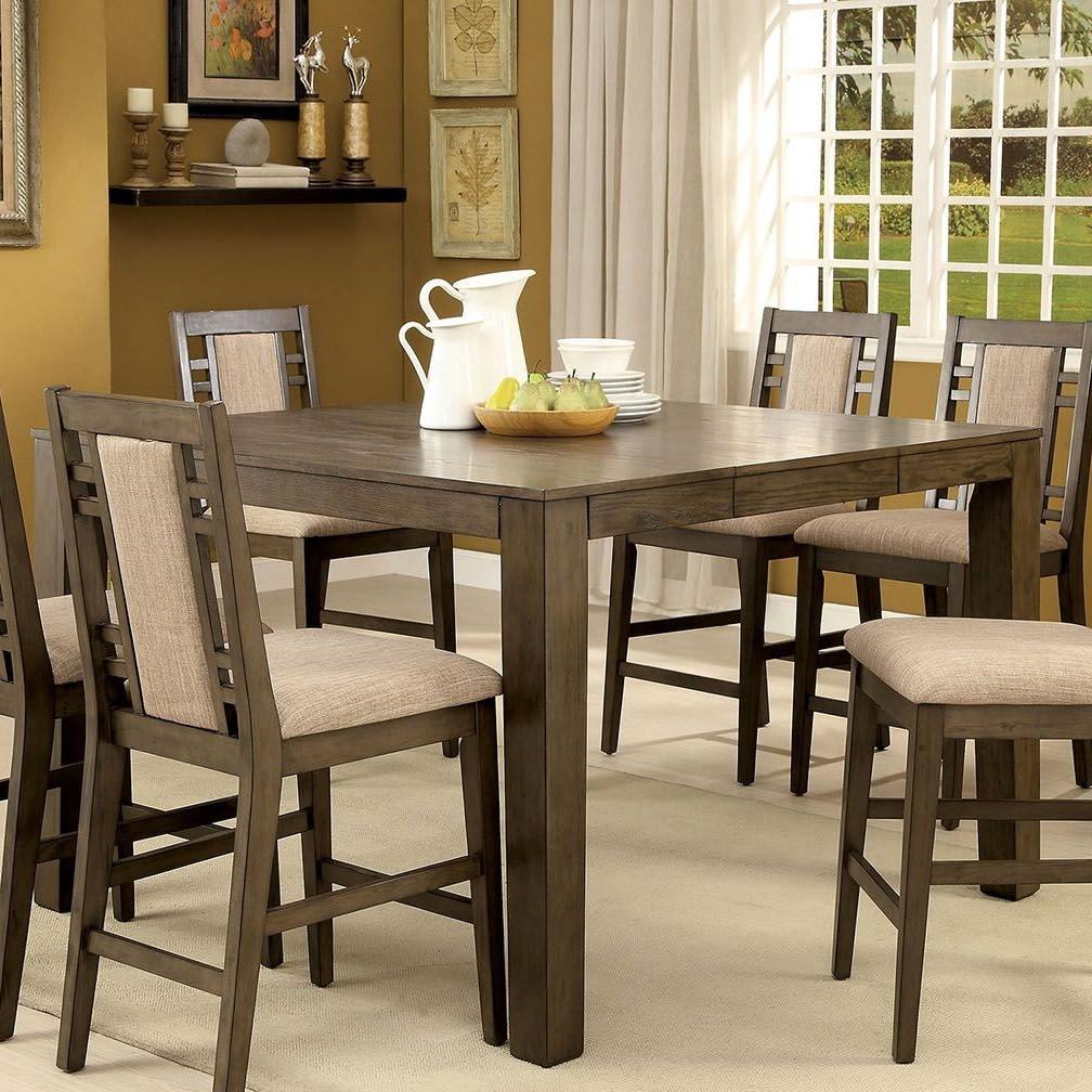  Furniture of America Square Eris II Counter Height Dining Table CM3213PT IMAGE 2
