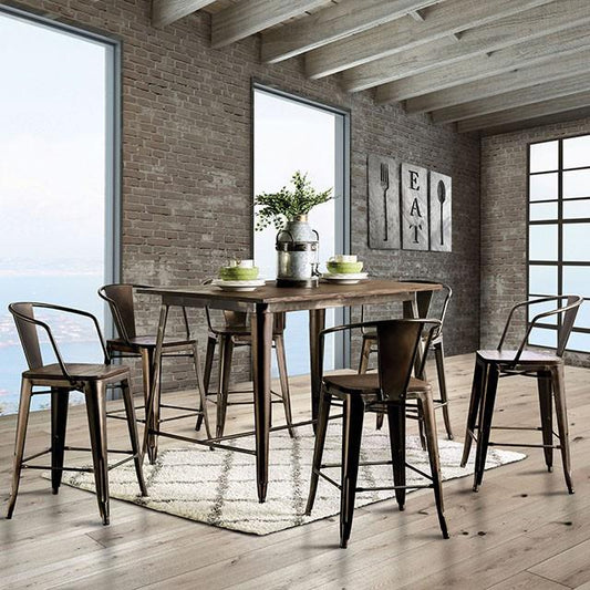 Furniture of America Cooper CM3529PT Counter Height Table IMAGE 1
